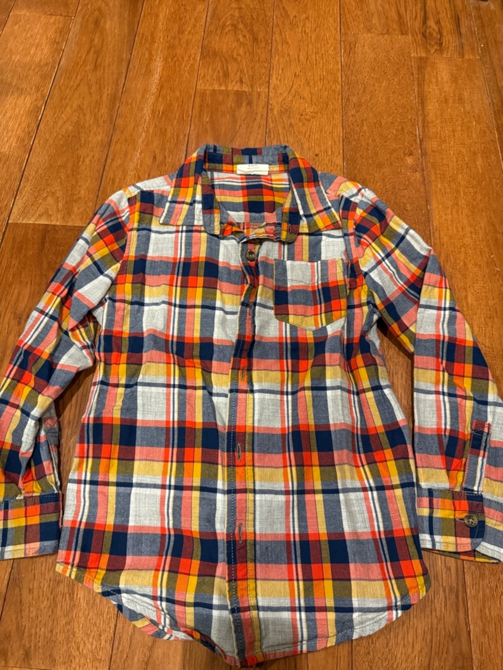 Crazy 8 Plaid Button-Up Shirt in Red, Yellow & Navy